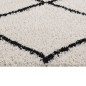 Tappeto Shaggy a Pelo Alto Nero e Crema 140x200 cm Tappeto Shaggy a Pelo Alto Nero e Crema 140x200 cm