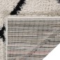 Tappeto Shaggy a Pelo Alto Nero e Crema 140x200 cm Tappeto Shaggy a Pelo Alto Nero e Crema 140x200 cm