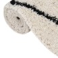 Tappeto Shaggy a Pelo Alto Nero e Crema 140x200 cm Tappeto Shaggy a Pelo Alto Nero e Crema 140x200 cm