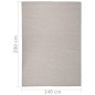 Tappeto da Esterni a Tessitura Piatta 140x200 cm Tortora Tappeto da Esterni a Tessitura Piatta 140x200 cm Tortora