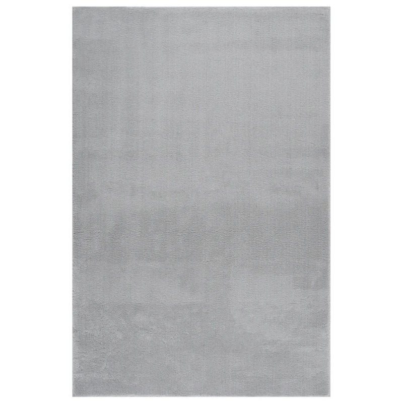 Tappeto Soffice a Pelo Corto 200x290 cm Antiscivolo Grigio Tappeto Soffice a Pelo Corto 200x290 cm Antiscivolo Grigio