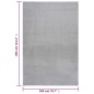 Tappeto Soffice a Pelo Corto 200x290 cm Antiscivolo Grigio Tappeto Soffice a Pelo Corto 200x290 cm Antiscivolo Grigio