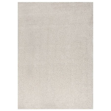 Tappeto Shaggy a Pelo Alto Crema 120x170 cm