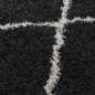 Tappeto Shaggy a Pelo Alto Crema e Antracite 140x200 cm Tappeto Shaggy a Pelo Alto Crema e Antracite 140x200 cm