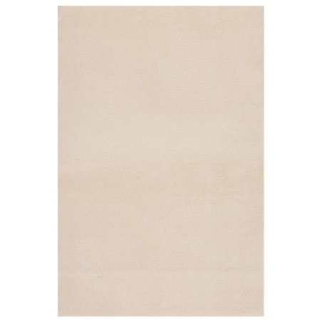 Tappeto Lavabile Soffice Pelo Corto 200x290cm Antiscivolo Beige