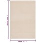 Tappeto Lavabile Soffice Pelo Corto 200x290cm Antiscivolo Beige Tappeto Lavabile Soffice Pelo Corto 200x290cm Antiscivolo Beige