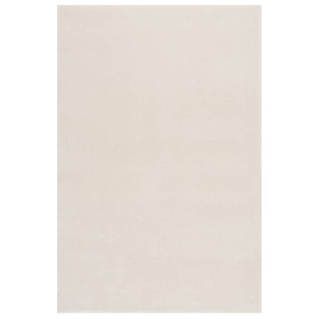 Tappeto Lavabile Soffice Pelo Corto 200x290cm Antiscivolo Crema