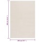 Tappeto Lavabile Soffice Pelo Corto 200x290cm Antiscivolo Crema Tappeto Lavabile Soffice Pelo Corto 200x290cm Antiscivolo Crema