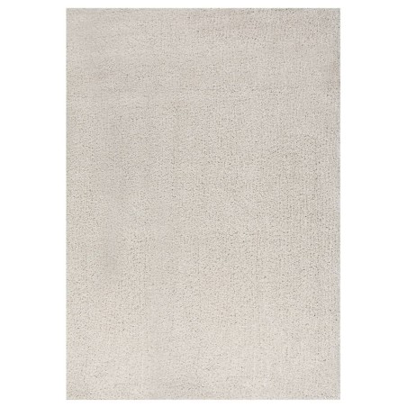 Tappeto Shaggy a Pelo Alto Crema 160x230 cm