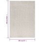 Tappeto Shaggy a Pelo Alto Crema 160x230 cm