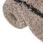 Tappeto Shaggy a Pelo Alto Beige e Antracite 140x200 cm Tappeto Shaggy a Pelo Alto Beige e Antracite 140x200 cm