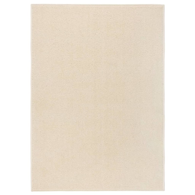 Tappeto a Pelo Corto 120x170 cm Crema Tappeto a Pelo Corto 120x170 cm Crema