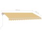 Tenda Automatica con Sensore Vento LED 450x350 cm Gialla Bianca Tenda Automatica con Sensore Vento LED 450x350 cm Gialla Bianca
