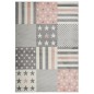 Tappeto per Bambini 160x230 cm con Motivo Stella Rosa Tappeto per Bambini 160x230 cm con Motivo Stella Rosa