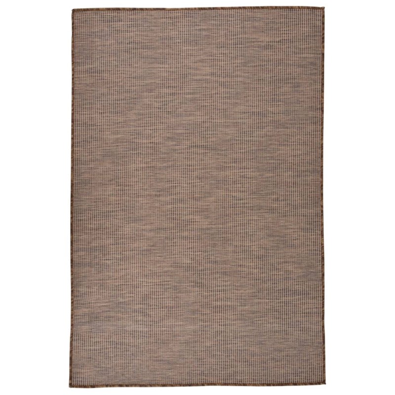 Tappeto da Esterni a Tessitura Piatta 120x170 cm Marrone Tappeto da Esterni a Tessitura Piatta 120x170 cm Marrone