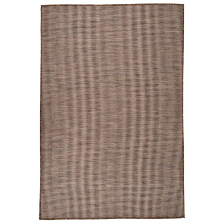 Tappeto da Esterni a Tessitura Piatta 120x170 cm Marrone