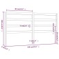 vidaXL Testiera per Letto Nera 186x4x100 cm in Legno Massello di Pino vidaXL Testiera per Letto Nera 186x4x100 cm in Legno Massello di Pino