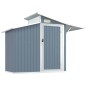 Capanno da Giardino Grigio 270x130x208,5 cm Acciaio Zincato Capanno da Giardino Grigio 270x130x208,5 cm Acciaio Zincato