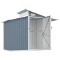 Capanno da Giardino Grigio 270x130x208,5 cm Acciaio Zincato Capanno da Giardino Grigio 270x130x208,5 cm Acciaio Zincato