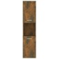 Armadietto Bagno Rovere Fumo 30x30x130 cm in Legno Multistrato