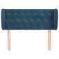 vidaXL Testiera ad Orecchio Blu Scuro 93x23x78/88 cm in Velluto