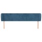 Testiera ad Orecchio Blu Scuro 203x23x78/88 cm in Velluto Testiera ad Orecchio Blu Scuro 203x23x78/88 cm in Velluto