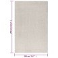 Tappeto Shaggy a Pelo Alto Crema 200x290 cm Tappeto Shaggy a Pelo Alto Crema 200x290 cm