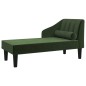 Sdraio con Capezzale Verde Scuro in Velluto Sdraio con Capezzale Verde Scuro in Velluto