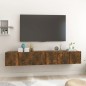 Mobili Porta TV Pensili 3 pz Rovere Fumo 60x30x30 cm Mobili Porta TV Pensili 3 pz Rovere Fumo 60x30x30 cm