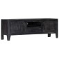 Mobile Porta TV Nero 118x30x40 cm in Legno Massello di Mango Mobile Porta TV Nero 118x30x40 cm in Legno Massello di Mango