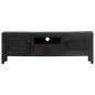 Mobile Porta TV Nero 118x30x40 cm in Legno Massello di Mango Mobile Porta TV Nero 118x30x40 cm in Legno Massello di Mango