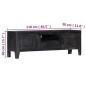 Mobile Porta TV Nero 118x30x40 cm in Legno Massello di Mango Mobile Porta TV Nero 118x30x40 cm in Legno Massello di Mango