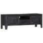 Mobile Porta TV Nero 118x30x40 cm in Legno Massello di Mango Mobile Porta TV Nero 118x30x40 cm in Legno Massello di Mango