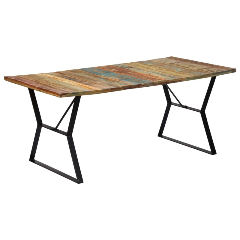 Tavolo da Pranzo 180x90x76 cm in Legno Massello di Recupero Tavolo da Pranzo 180x90x76 cm in Legno Massello di Recupero