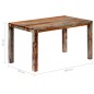 Tavolo da Pranzo Grigio 140x70x76cm Legno Massello di Sheesham