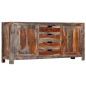 Credenza Grigia 160x40x75 cm Legno Massello di Sheesham Credenza Grigia 160x40x75 cm Legno Massello di Sheesham
