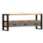 Mobile Porta TV 130x30x50 cm in Legno Massello di Mango