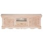 Mobile Porta TV Bianco 120x30x40 cm in Legno Massello di Mango Mobile Porta TV Bianco 120x30x40 cm in Legno Massello di Mango