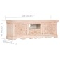 Mobile Porta TV Bianco 120x30x40 cm in Legno Massello di Mango Mobile Porta TV Bianco 120x30x40 cm in Legno Massello di Mango
