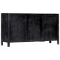 vidaXL Credenza Nera 147x40x80 cm Legno Massello di Mango vidaXL Credenza Nera 147x40x80 cm Legno Massello di Mango