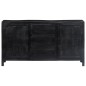 vidaXL Credenza Nera 147x40x80 cm Legno Massello di Mango vidaXL Credenza Nera 147x40x80 cm Legno Massello di Mango