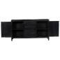 vidaXL Credenza Nera 147x40x80 cm Legno Massello di Mango vidaXL Credenza Nera 147x40x80 cm Legno Massello di Mango