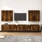 Set Mobili Porta TV 8 pz Rovere Fumo in Legno Multistrato Set Mobili Porta TV 8 pz Rovere Fumo in Legno Multistrato