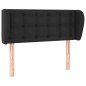 Testiera ad Orecchio Nera 93x23x78/88 cm in Similpelle Testiera ad Orecchio Nera 93x23x78/88 cm in Similpelle