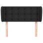 Testiera ad Orecchio Nera 93x23x78/88 cm in Similpelle Testiera ad Orecchio Nera 93x23x78/88 cm in Similpelle