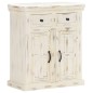 Credenza Bianca 65x30x75 cm in Legno Massello di Mango Credenza Bianca 65x30x75 cm in Legno Massello di Mango