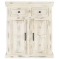 Credenza Bianca 65x30x75 cm in Legno Massello di Mango Credenza Bianca 65x30x75 cm in Legno Massello di Mango