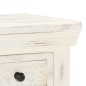 Credenza Bianca 65x30x75 cm in Legno Massello di Mango Credenza Bianca 65x30x75 cm in Legno Massello di Mango