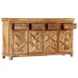 Credenza con 4 Cassetti 160x40x85 cm Legno Massello di Mango Credenza con 4 Cassetti 160x40x85 cm Legno Massello di Mango