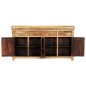 Credenza con 4 Cassetti 160x40x85 cm Legno Massello di Mango Credenza con 4 Cassetti 160x40x85 cm Legno Massello di Mango